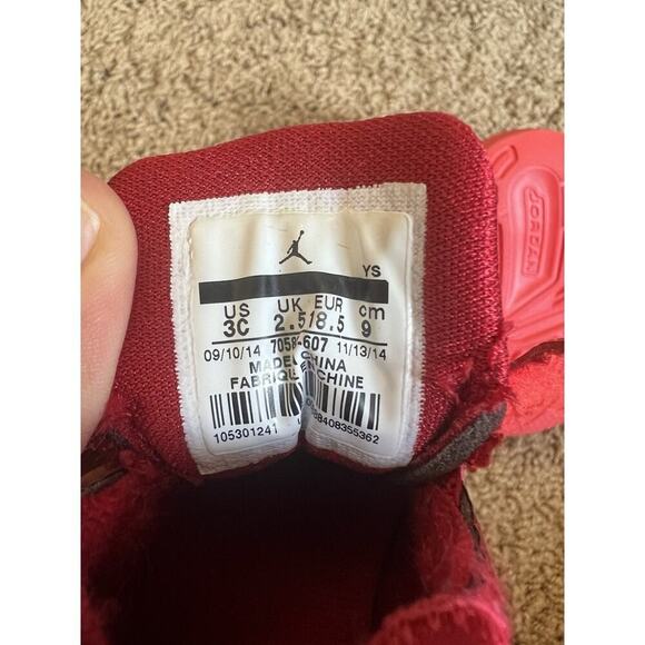 Nike Jordan, Air Incline, Red Black, Synthetic, Baby Toddler Sneaker Shoes - Picture 7 of 7